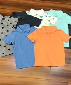 Ao Polo Coc Tay Bt Nhi Cotton Du Xin